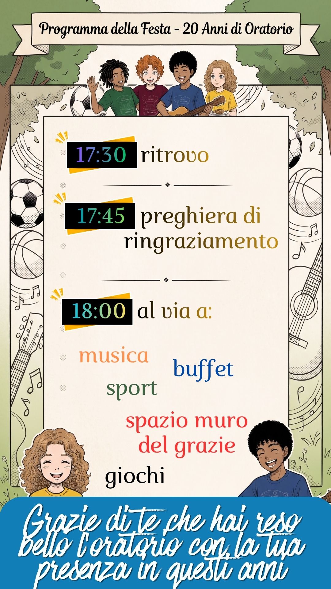 volantino 20 anni programma